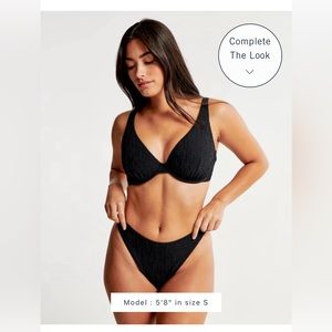 Abercrombie Curve Love Mid-Rise High-Leg Moderate Bottom